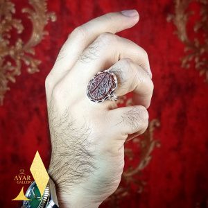 انگشتر عقیق سرخ یمنی امیری حسین و نعم الامیر